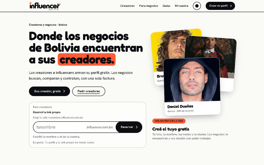Influencer Bolivia